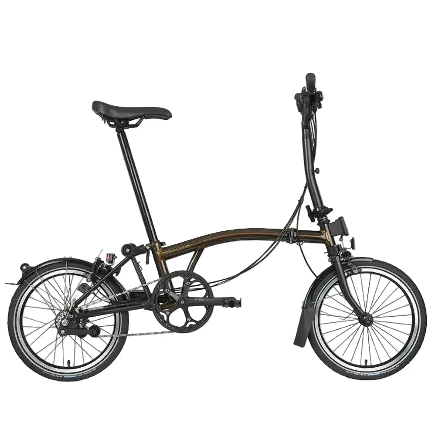 自転車本体 Brompton C-Line Raw lacquer 6 speed Brompton C Line 6 Speed Mid Handlebar in Black Lacquer – Bicyclenation