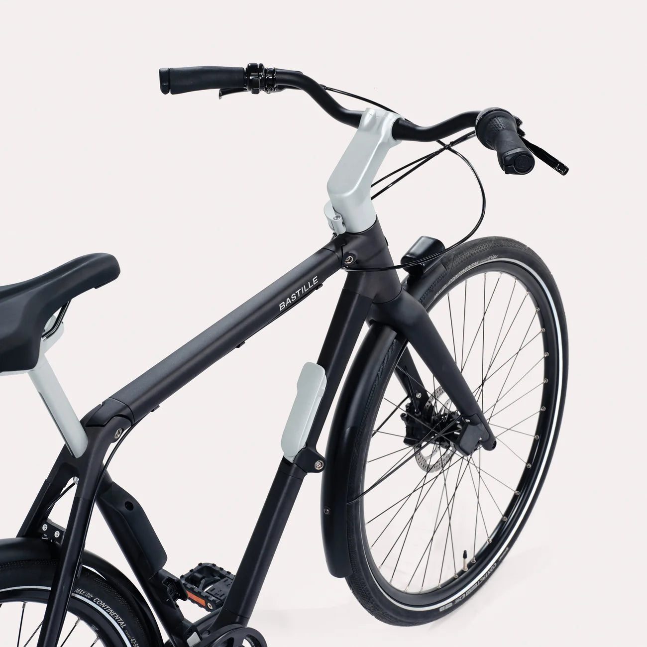 Black Bastille bicycle on a white background