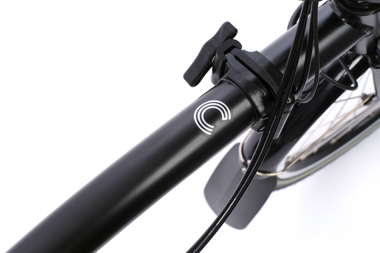 Brompton C Line Electric 4 Speed Mid Handlebar in Matt Black