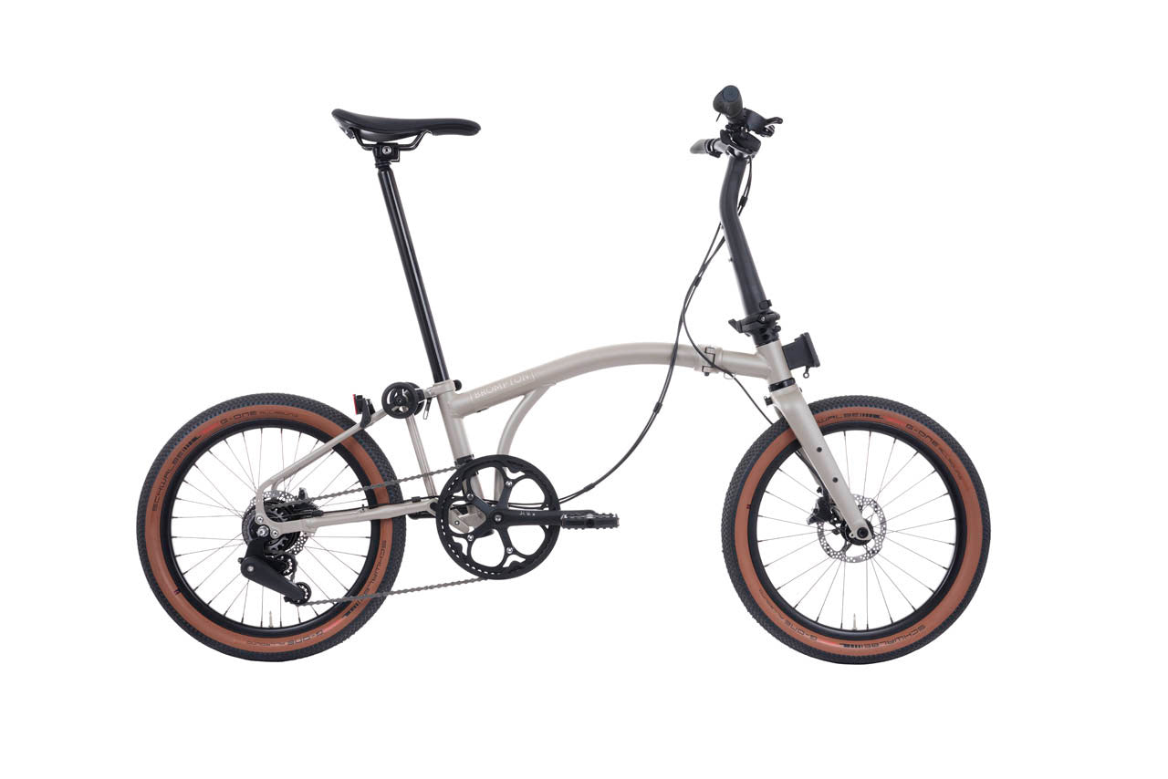 Brompton g Line Folding bicycle on a white background