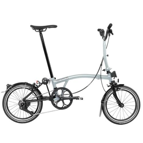 Folding bicycle on a white background