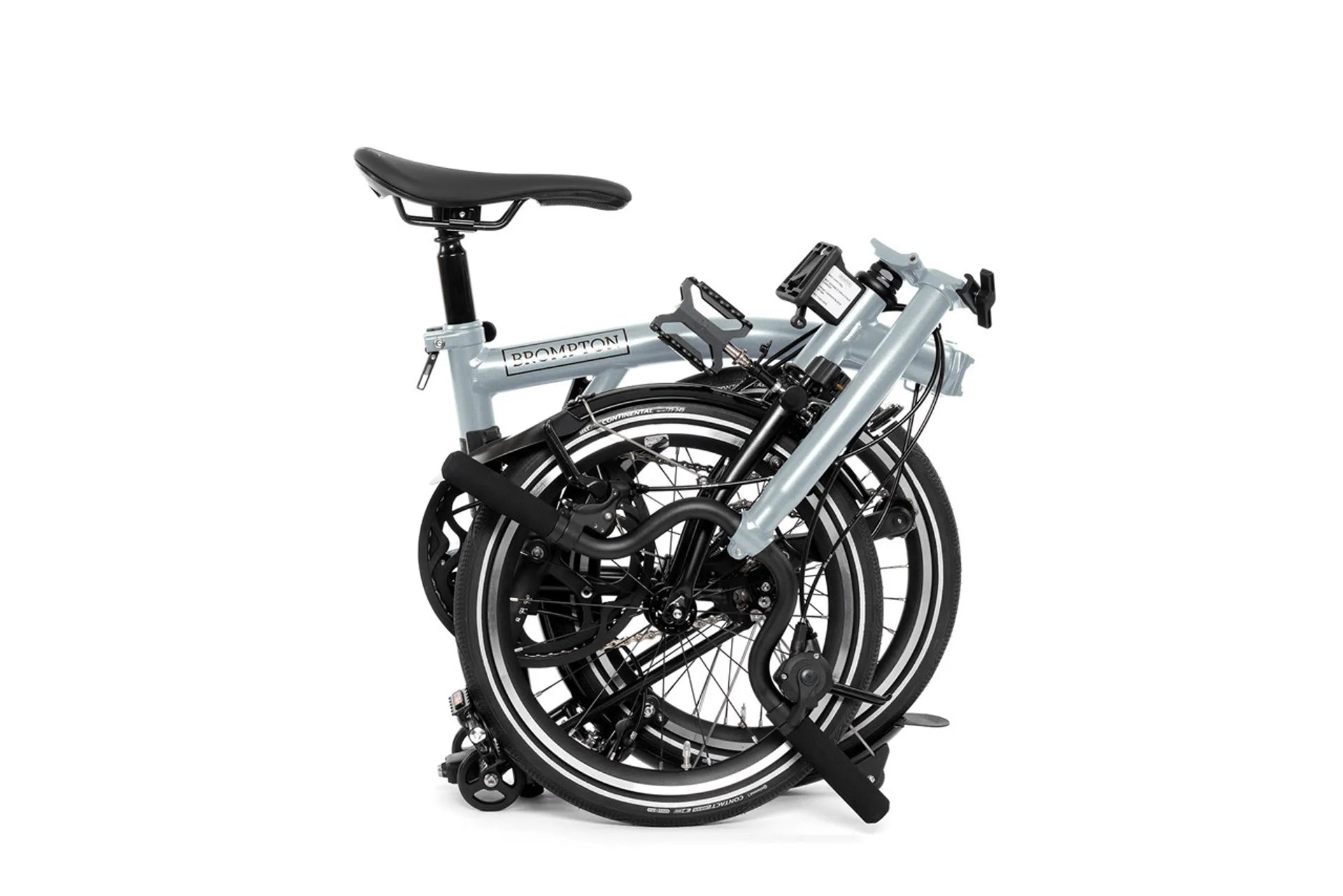 Foldable bicycle on a white background