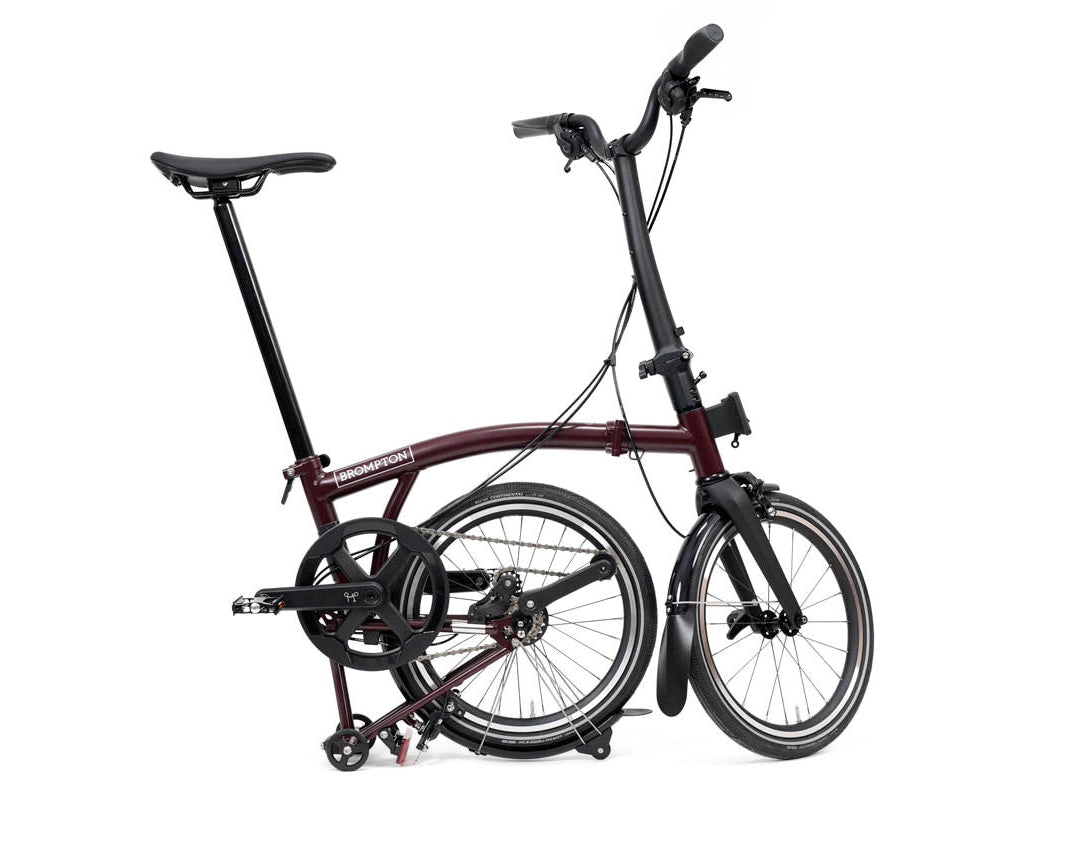 Brompton P Line  bicycle on a white background