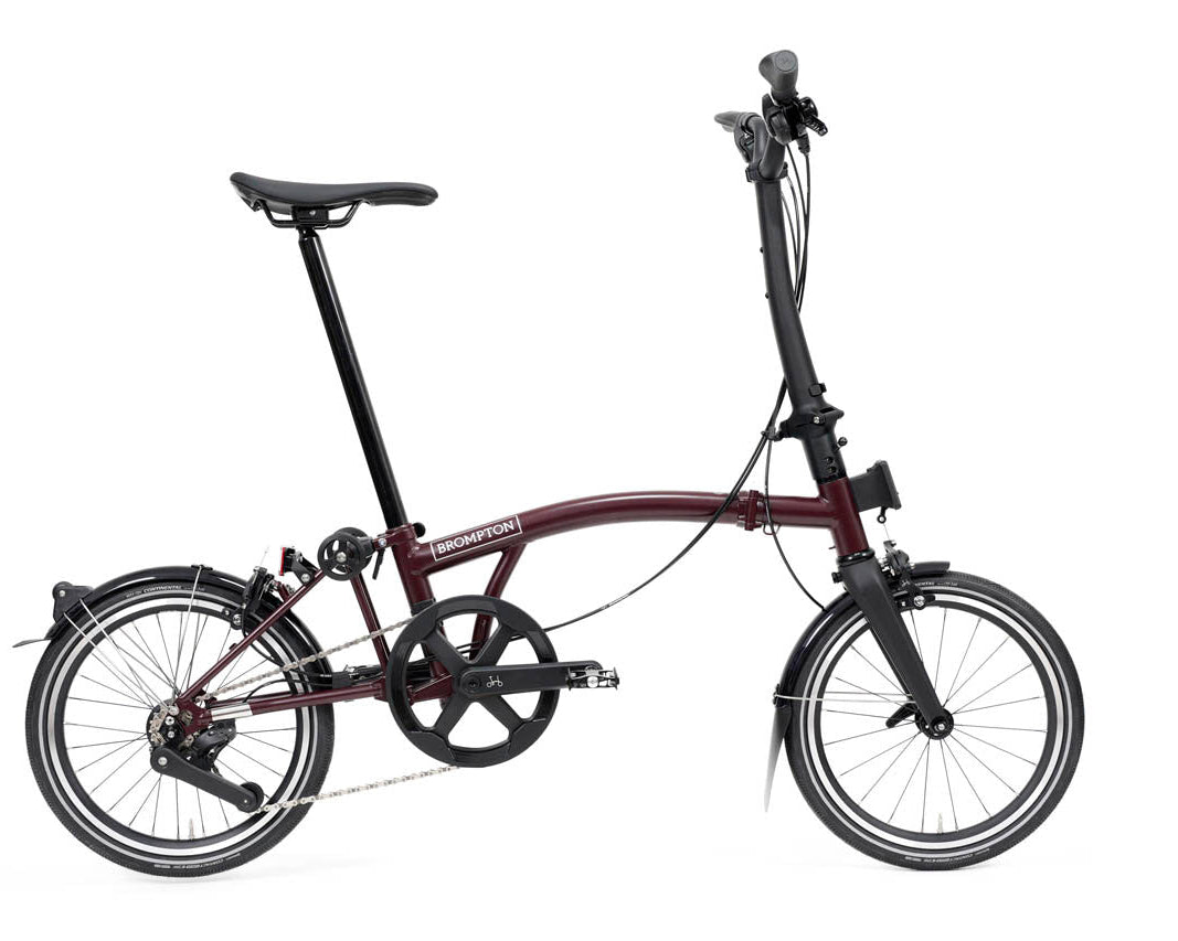 Brompton P Line bicycle on a white background