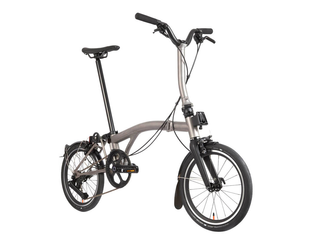 Foldable bicycle on a white background