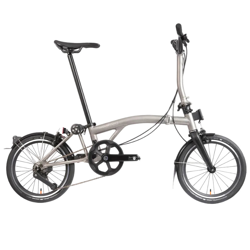 Folding bicycle on a white background