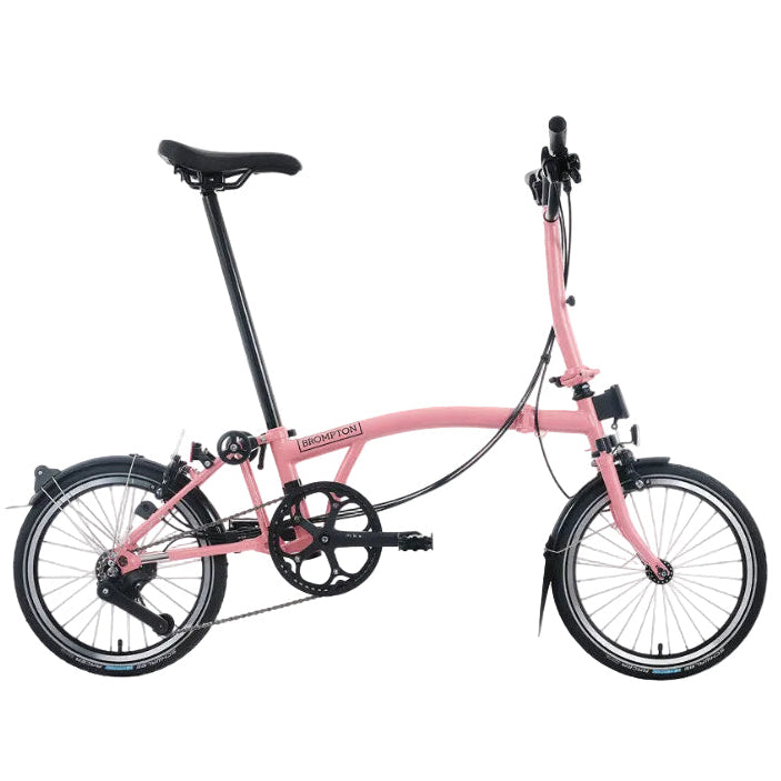 Brompton C Line folding bike on white background