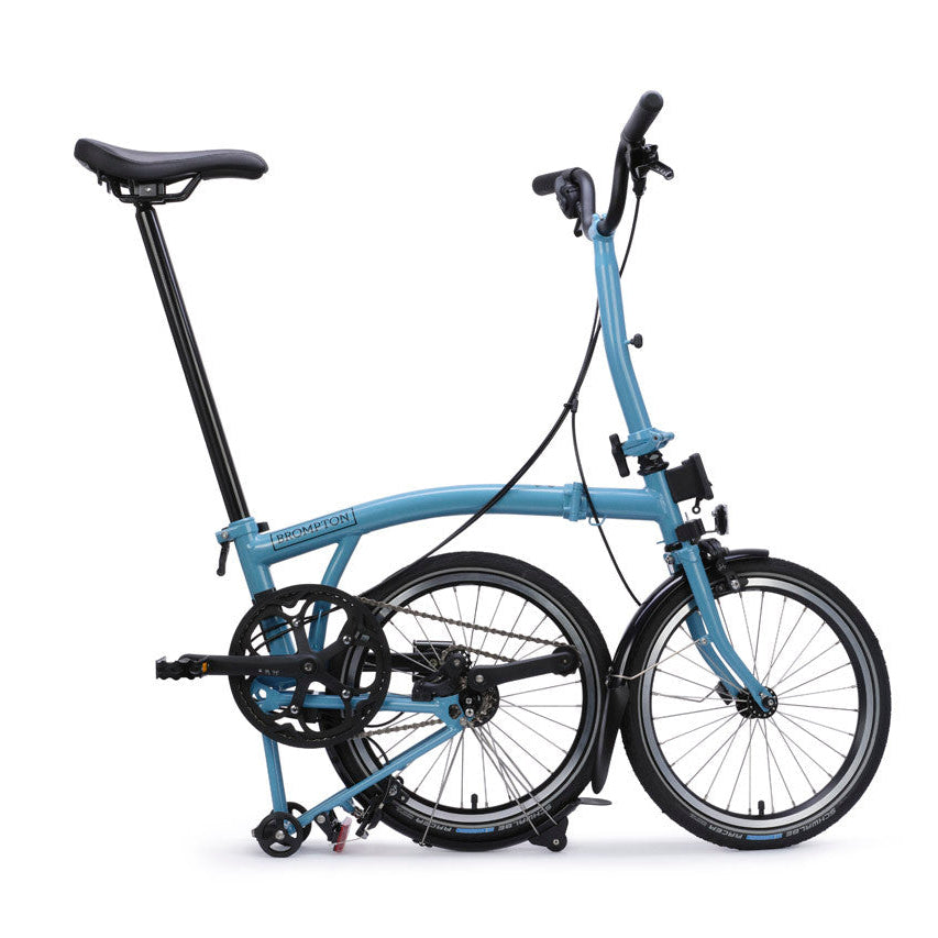 Foldable bicycle on a white background