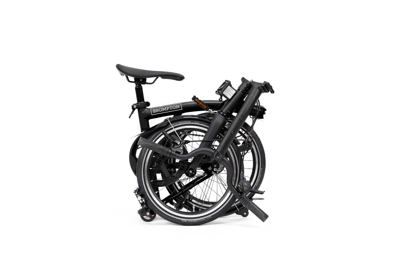 Foldable bicycle on a white background
