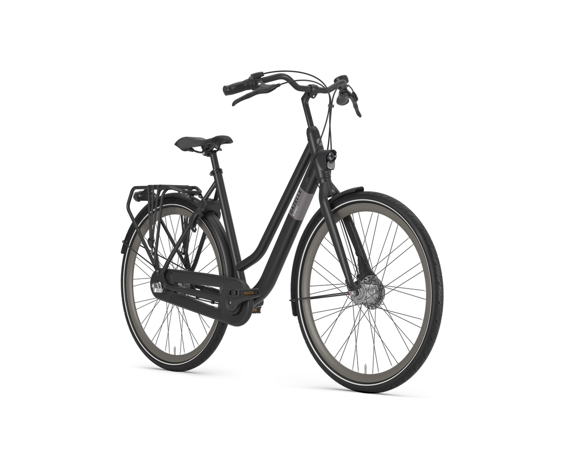 Black Gazelle Esprit bicycle on a white background