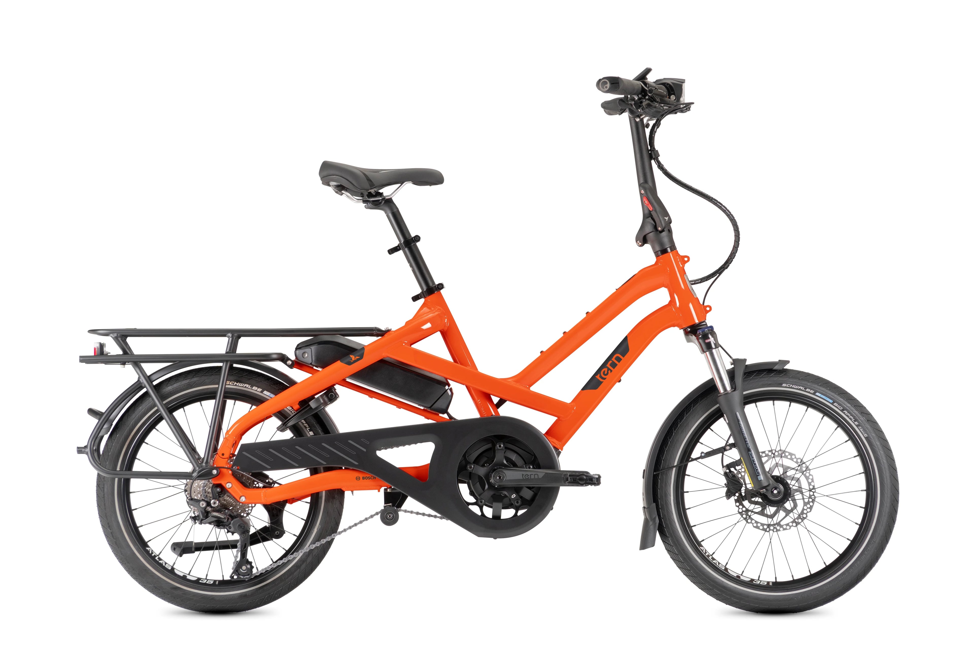 Orange Tern cargo bike.