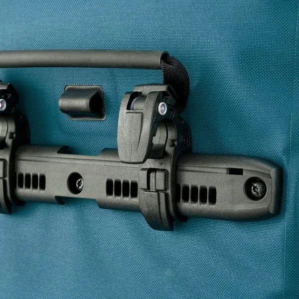 Close-up of a bike pannier