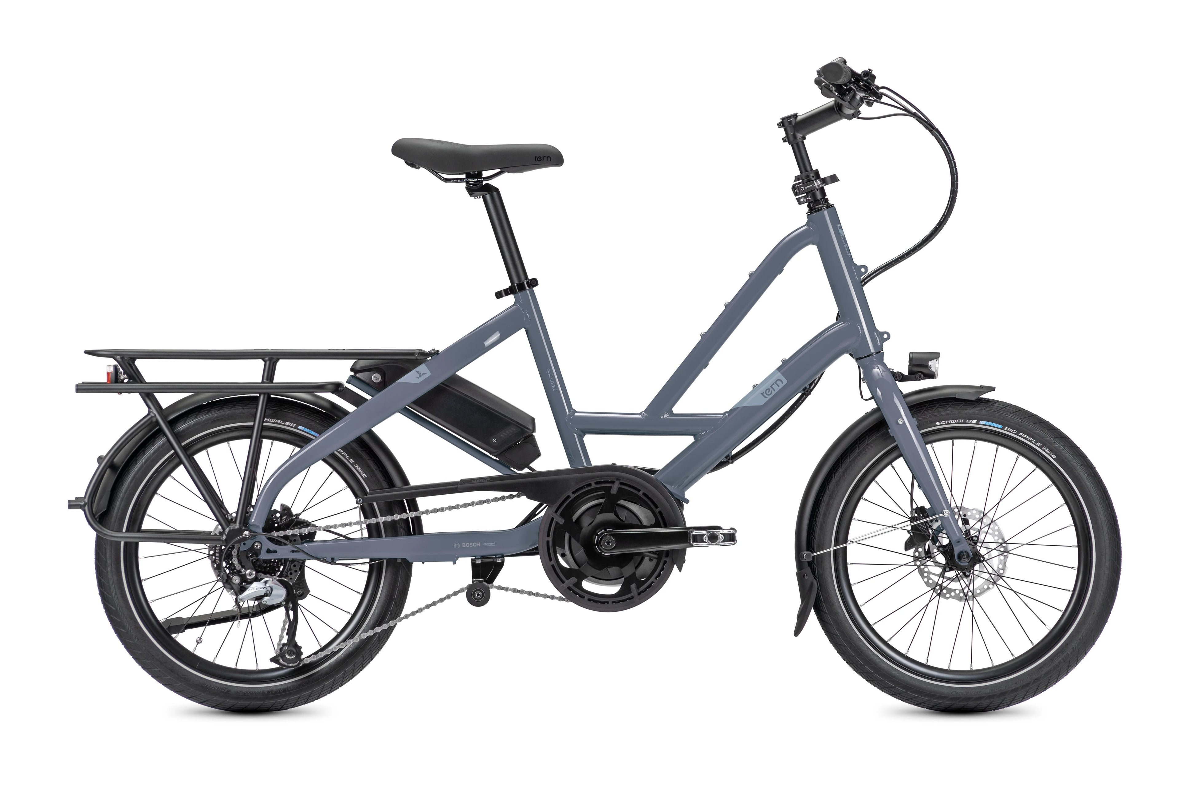 Gray electric bike on a white background