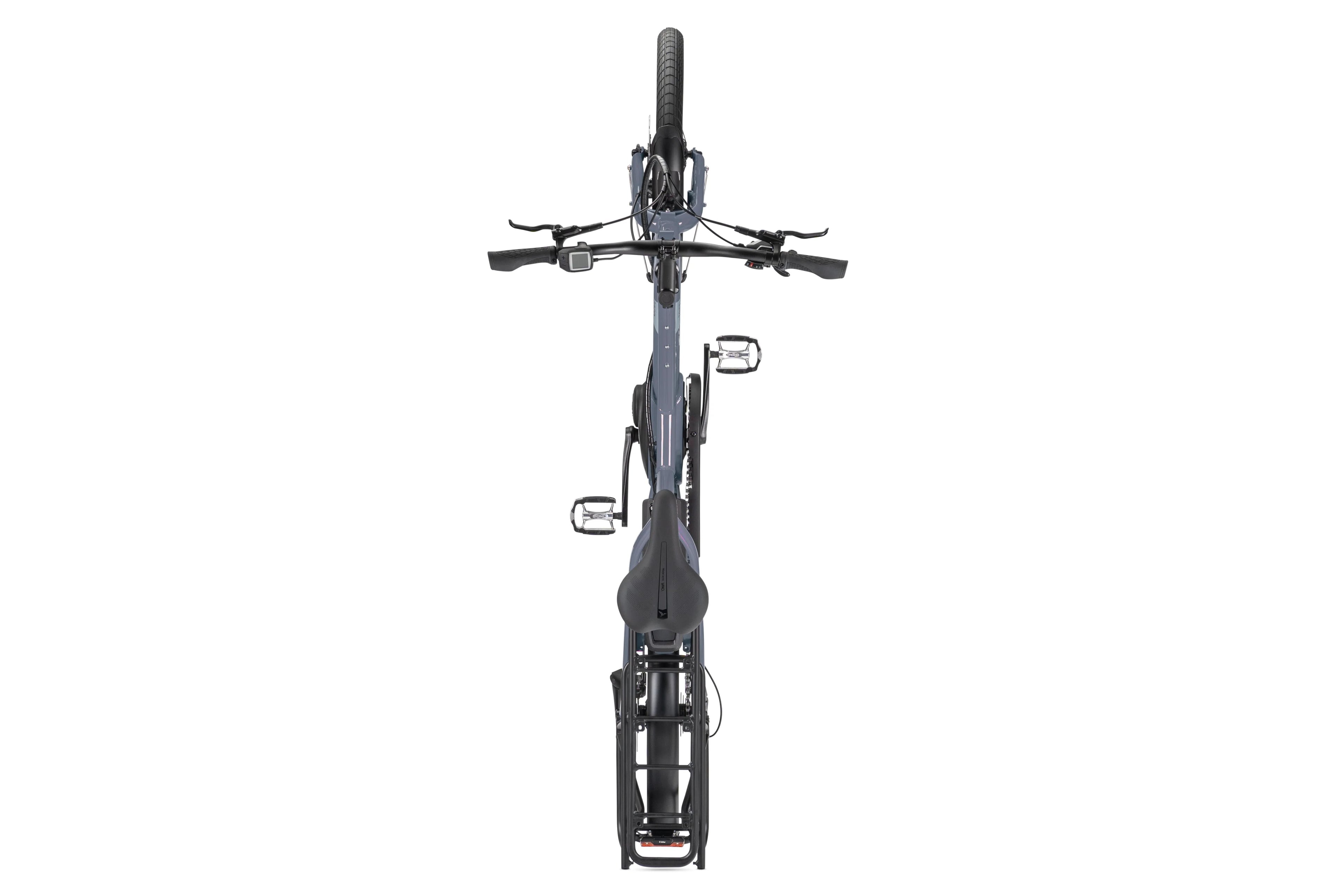 Grey electric bike on a white background